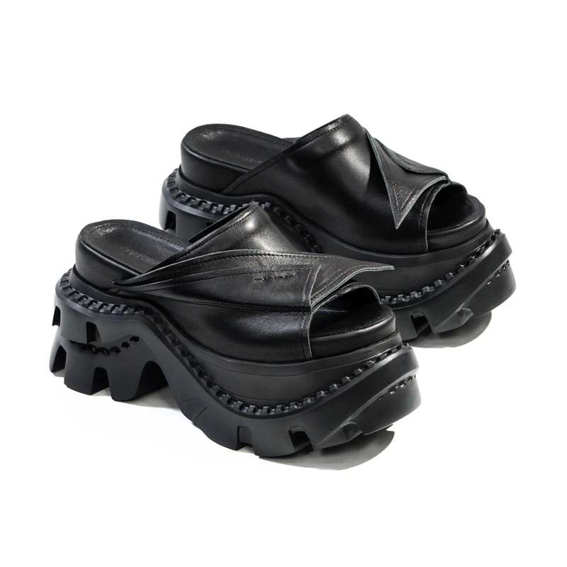 Thick Sole Open Toe Fashion Slip-On Shoes