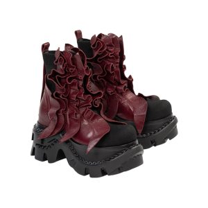 Designer Platform Leather Shoes